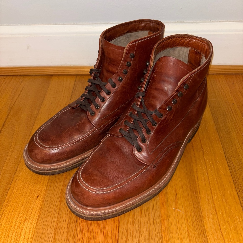 Alden Indy 405 Boots Brown Leather Sz 9 Fits ~9.5 Vintage Indiana Jones Made USA